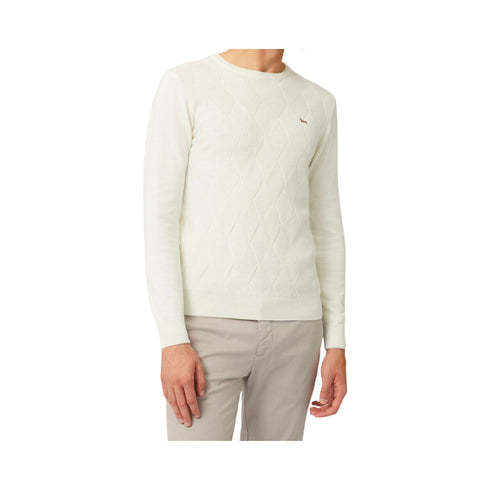 Harmont & Blaine Maglia Maglia Uomo con lavorazione rombo Bianco - Francavilla Moda